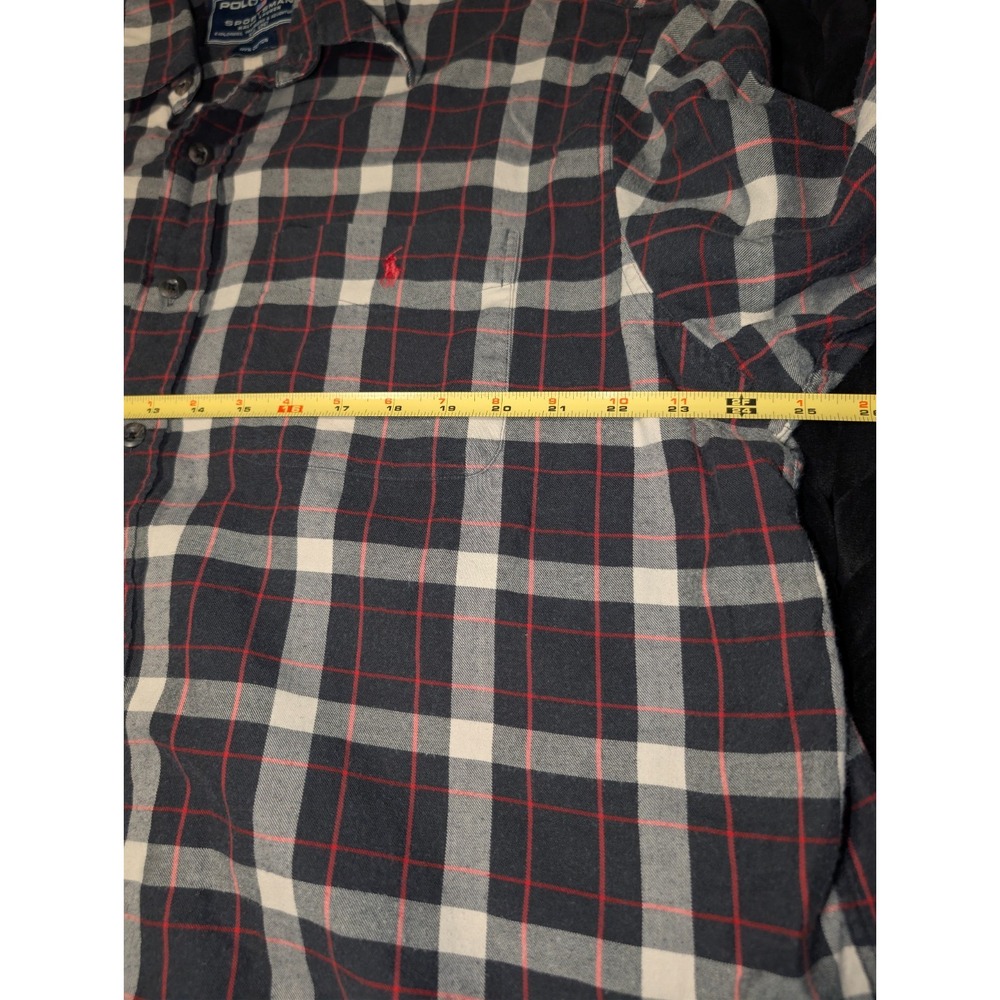 VTG 90's Polo Sport Ralph Lauren Sportsman Plaid Flannel Button Down Shirt XL - Picture 3 of 7